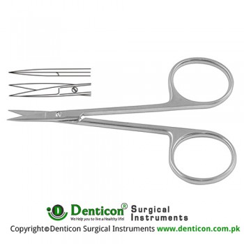 Very Delicate Operating Scissor Straight Stainless Steel, 9 cm - 3 1/2"